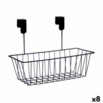 Corbeille pour étagère de cuisine Kinvara W6692P PDQ W6692P PDQ Noir Métal Fer 28 x 20,5 x 16 cm 28 x 12 x 9 cm (8 Unités)