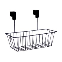 Corbeille pour étagère de cuisine Kinvara W6692P PDQ W6692P PDQ Noir Métal Fer 28 x 20,5 x 16 cm 28 x 12 x 9 cm (8 Unités)