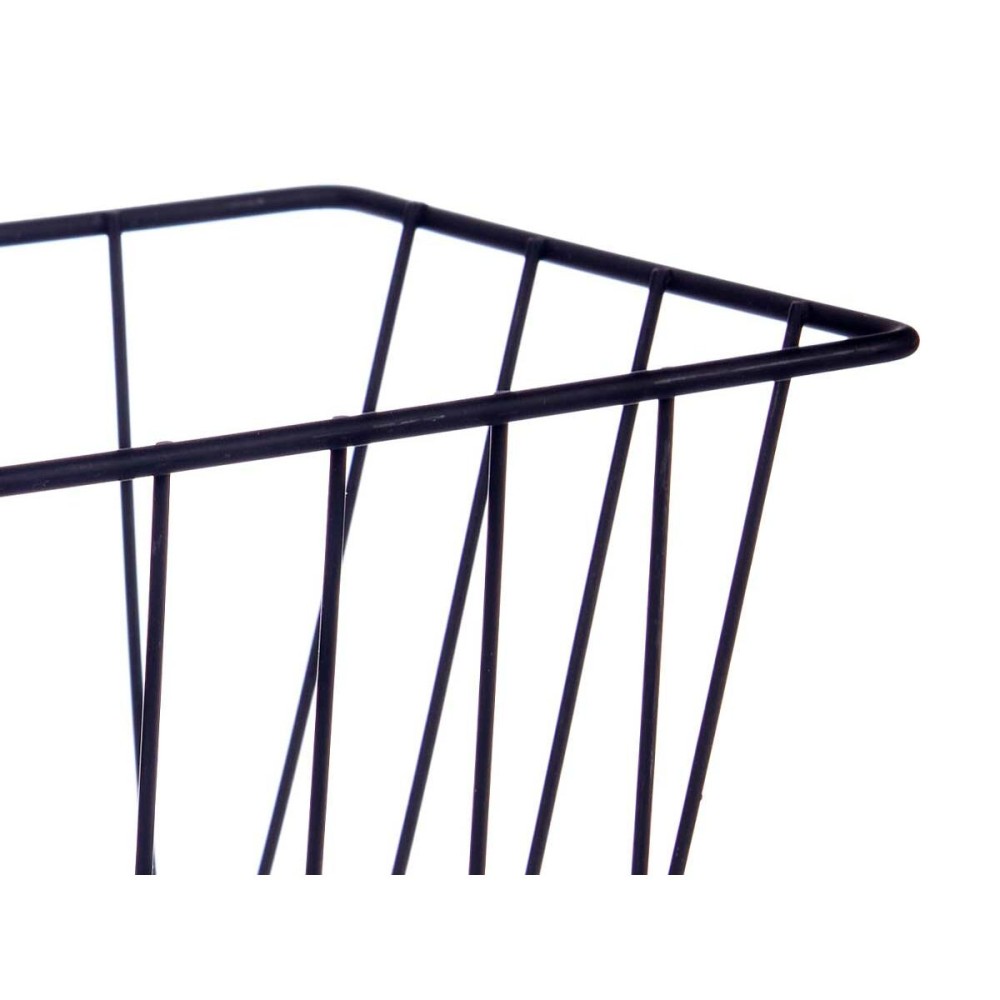 Corbeille pour étagère de cuisine Kinvara W6692P PDQ W6692P PDQ Noir Métal Fer 28 x 20,5 x 16 cm 28 x 12 x 9 cm (8 Unités)