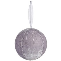 Weihnachtskugeln-Set Krist+ 19A5453-1G 19A5453-1G Silberfarben Polyester (4 Stück)