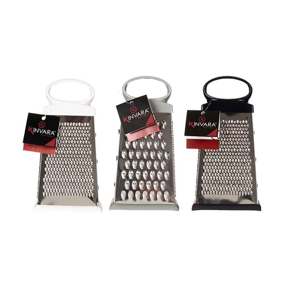 Gratoir Kinvara 50680 50680 Blanc Noir Gris Argent Caoutchouc Acier inoxydable Plastique 11,5 x 22,5 x 10 cm (24 Unités)