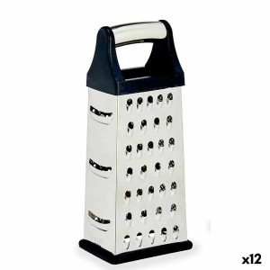 Reibe Kinvara KT171464 KT171464 Schwarz Silberfarben Silber Edelstahl ABS TPR 9,5 x 21,5 x 6,7 cm 9,5 x 22,5 x 6,7 cm (12 Stück)