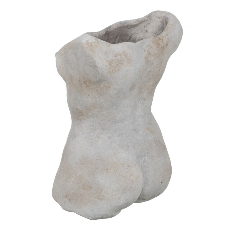 Cache-pot Gris Ciment Buste 19 x 13,5 x 27 cm