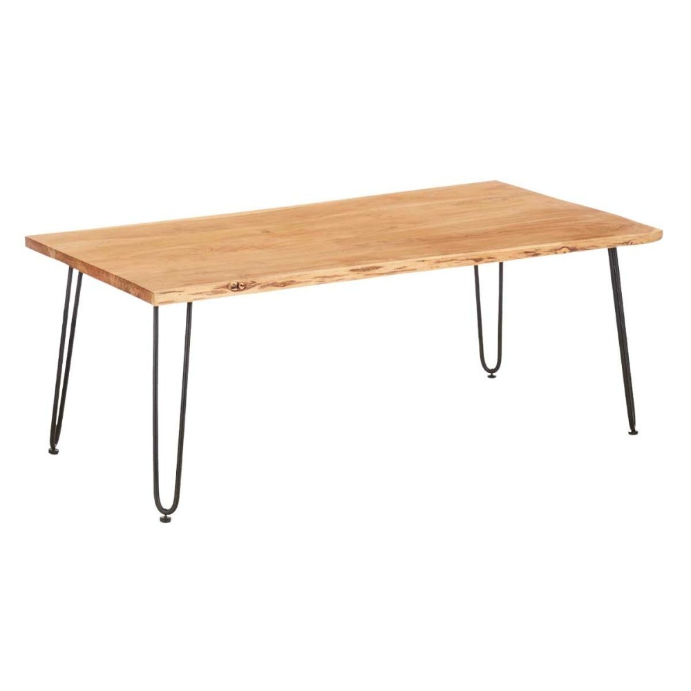 Beistelltisch Gift Decor FM 0323-112 Live Edge Braun Schwarz 120 x 60 x 46 cm 120 x 4 x 60 cm