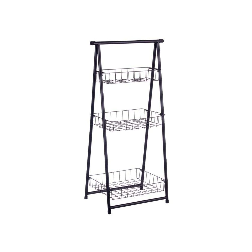 Shelves Kinvara CN-W2672C-A CN-W2672C-A Black Metal Iron 44 x 31 x 90 cm 44 x 90 x 31 cm 48 x 8,5 x 38 cm
