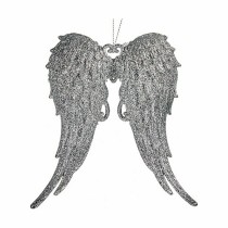 Weihnachtsschmuck Krist+ GEL-202001200S GEL-202001200S Silberfarben Kunststoff Glitzernd Engelsflügel 13 x 14,5 x 2,5 cm (24 Stü