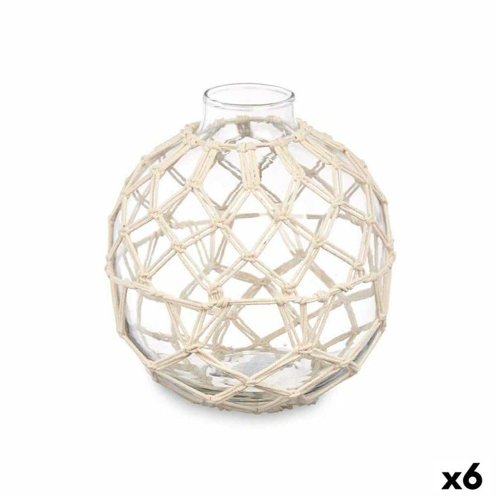 Deko-Kugel Gift Decor 22804W 22804W Weiß Durchsichtig 18 x 20 x 18 cm 18 x 20 cm (6 Stück)