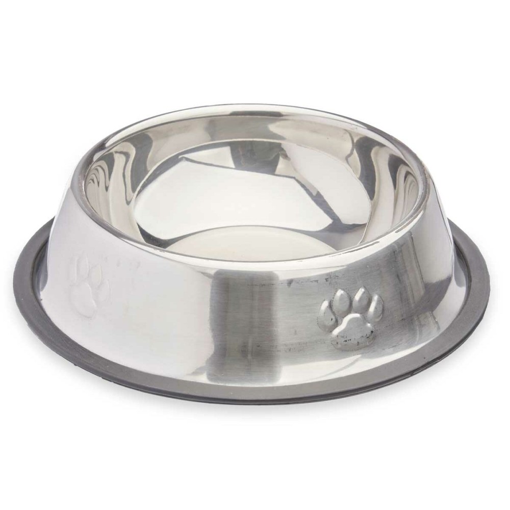 Mangeoire pour chiens Mascow 311 311 Gris Argenté Caoutchouc Métal 18 x 4,5 x 18 cm 35 x 0,03 x 25 cm (24 Unités)