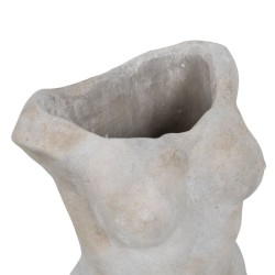 Cache-pot Gris Ciment Buste 19 x 13,5 x 27 cm