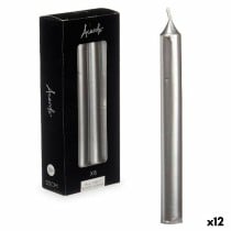 Kerzen-Set Acorde 126-E-AR 126-E-AR Silberfarben 2 x 2 x 20 cm 8,5 x 20,5 x 4,5 cm 9 x 21 x 4,5 cm (12 Stück)