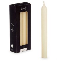 Kerzen-Set Acorde 126-B-AR 126-B-AR Creme 2 x 2 x 20 cm 8,5 x 21 x 4,5 cm (12 Stück)