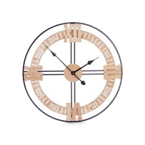Wall Clock Gift Decor 22ATC433 22ATC433 Black Wood Metal MDF Wood 60 x 60 x 5 cm (4 Units)