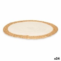 Table Mat Kinvara TS23885-W TS23885-W White Brown Cotton Marine algae 35 x 0,6 x 35 cm (24 Units)