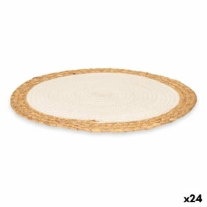 Table Mat Kinvara TS23885-W TS23885-W White Brown Cotton Marine algae 35 x 0,6 x 35 cm (24 Units)