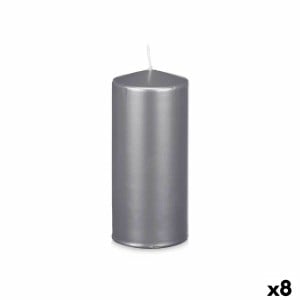 Kerze Acorde 92547 92547 Silberfarben 9 x 20 x 9 cm (8 Stück)