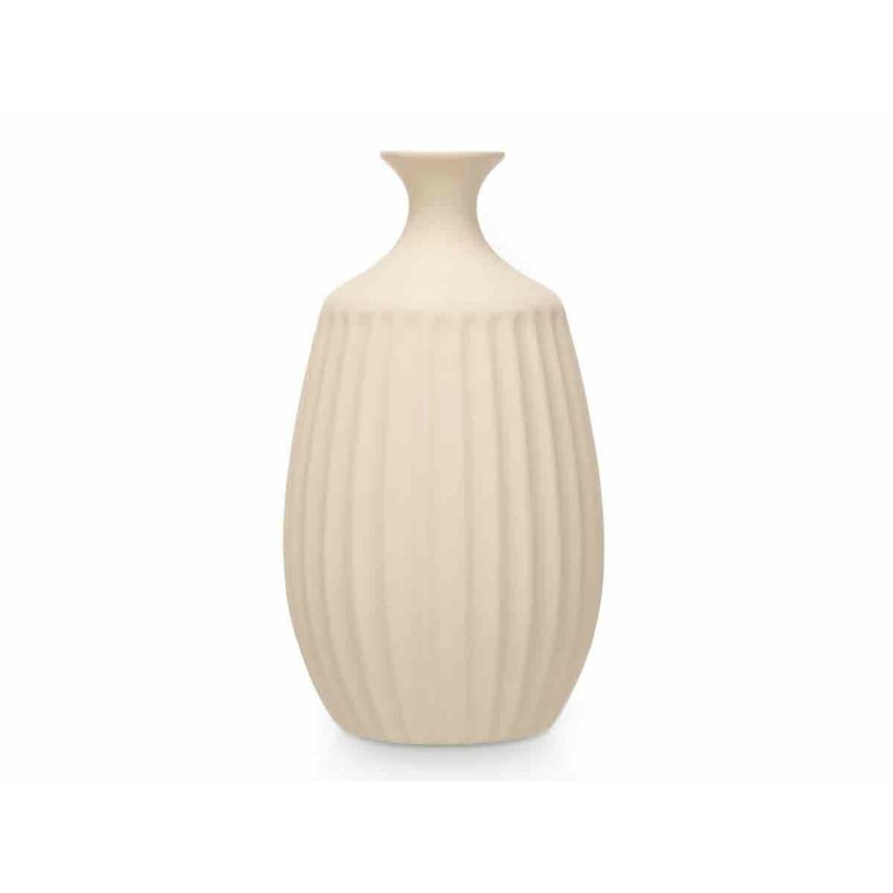 Vase Gift Decor 223-C 223-C Beige aus Keramik Streifen 21 x 39 x 21 cm (2 Stück)