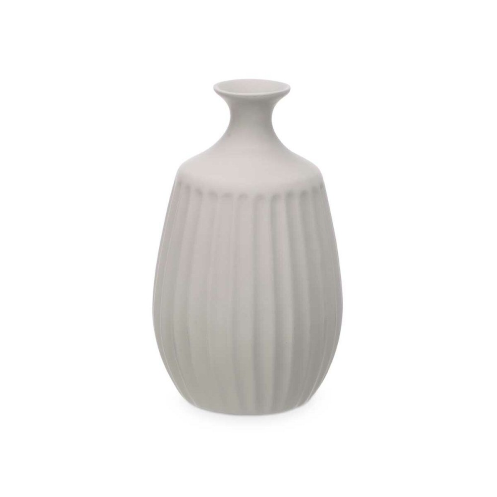 Vase Gift Decor 222-CZ 222-CZ Grau aus Keramik Streifen 19 x 31 x 19 cm (4 Stück)