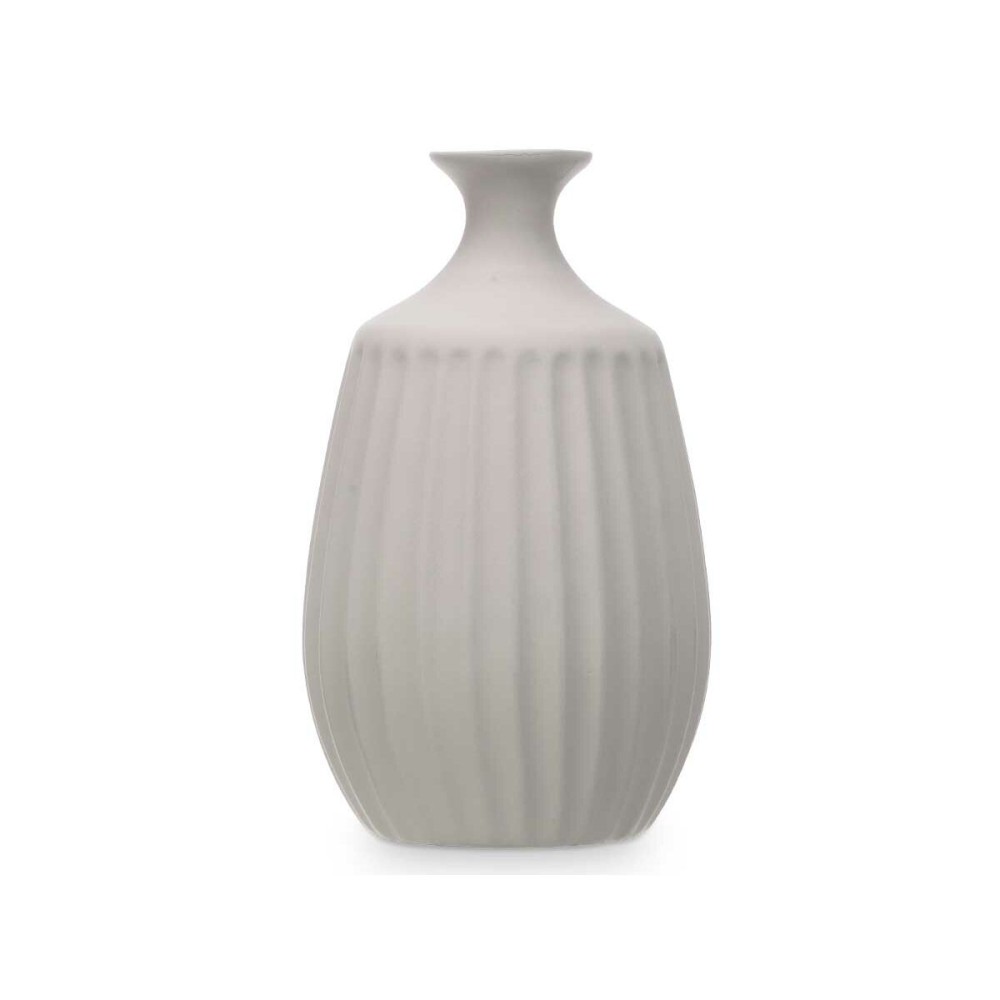 Vase Gift Decor 222-CZ 222-CZ Grau aus Keramik Streifen 19 x 31 x 19 cm (4 Stück)
