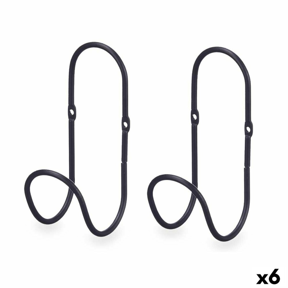 Aufhänger Gift Decor HA19NBQSGY0231B HA19NBQSGY0231B Schwarz Metall Satz 2 Stücke (6 Stück)