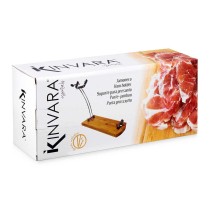 Wooden Ham Stand Kinvara 11283 Natural Metal Bamboo 47 x 16,5 x 36 cm 37,5 x 11 x 16,5 cm