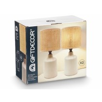 Lampe de bureau Gift Decor 10952 Blanc 60 W 2 Unités