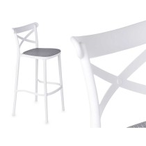 Hocker Gift Decor PC-175B PC-175B Weiß Grau Polypropylen Rattan 41 x 103 x 52,5 cm (4 Stück)