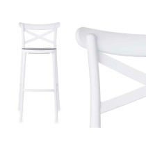 Hocker Gift Decor PC-175B PC-175B Weiß Grau Polypropylen Rattan 41 x 103 x 52,5 cm (4 Stück)