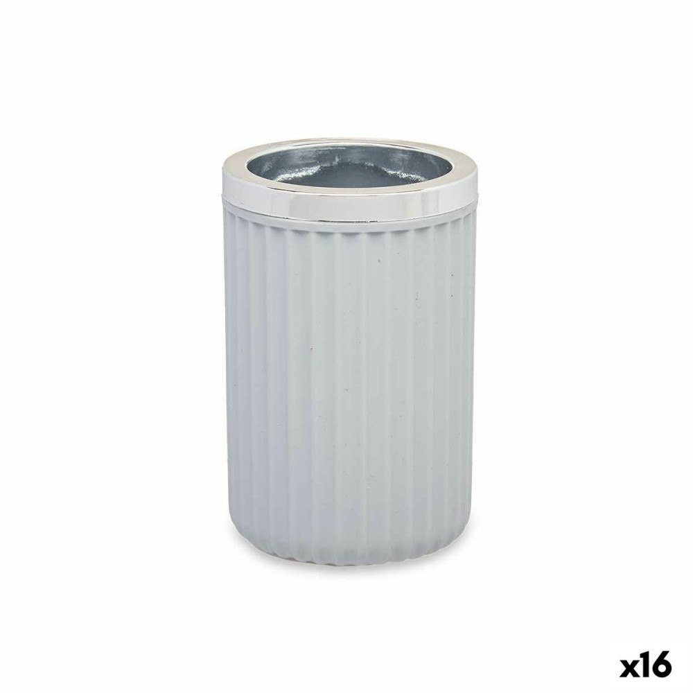 Trinkglas Berilo 3436-2 3436-2 Grau Kunststoff 7,5 x 11,5 x 7,5 cm (16 Stück)