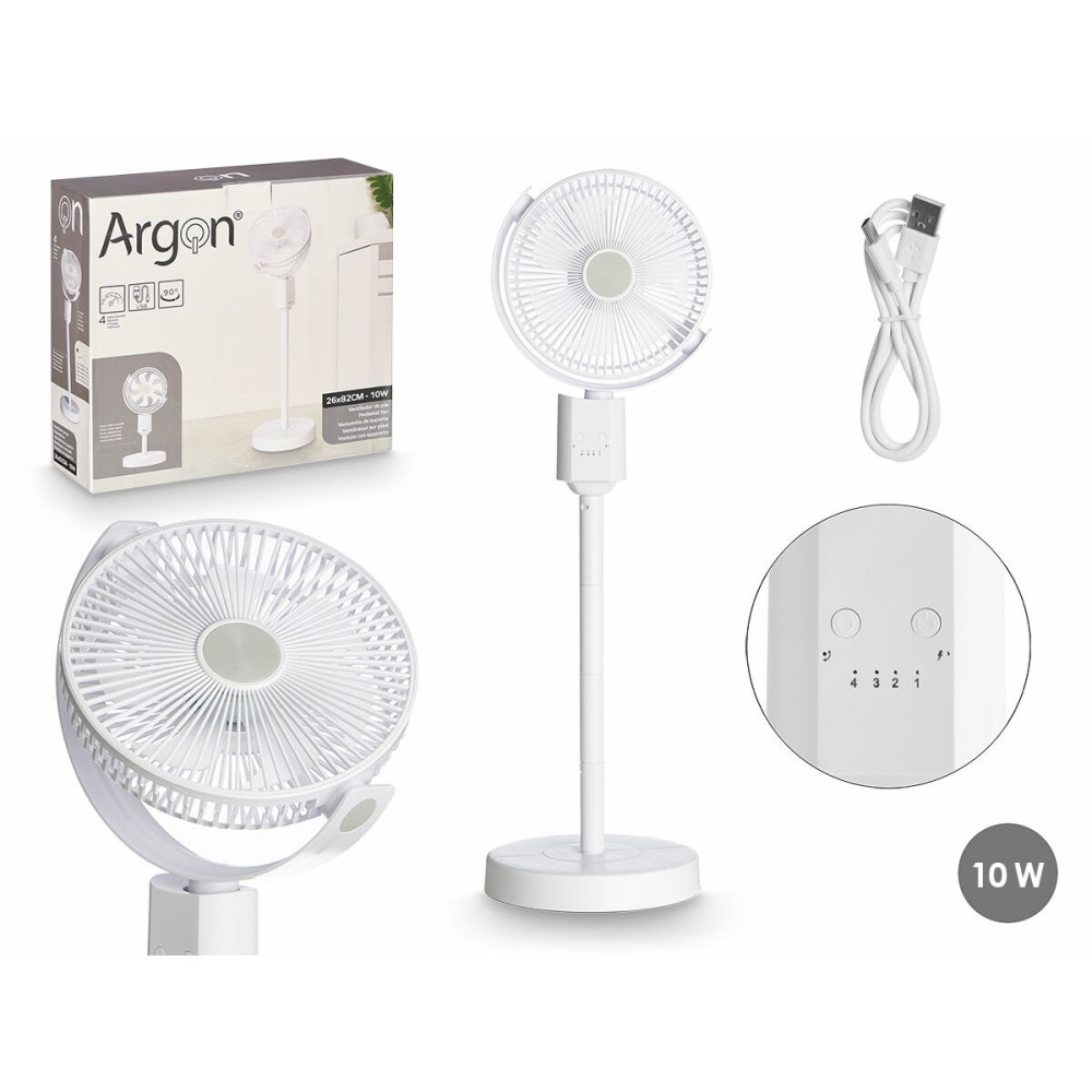 Freistehender Ventilator Argon 5080-1 5080-1 Weiß 10 W