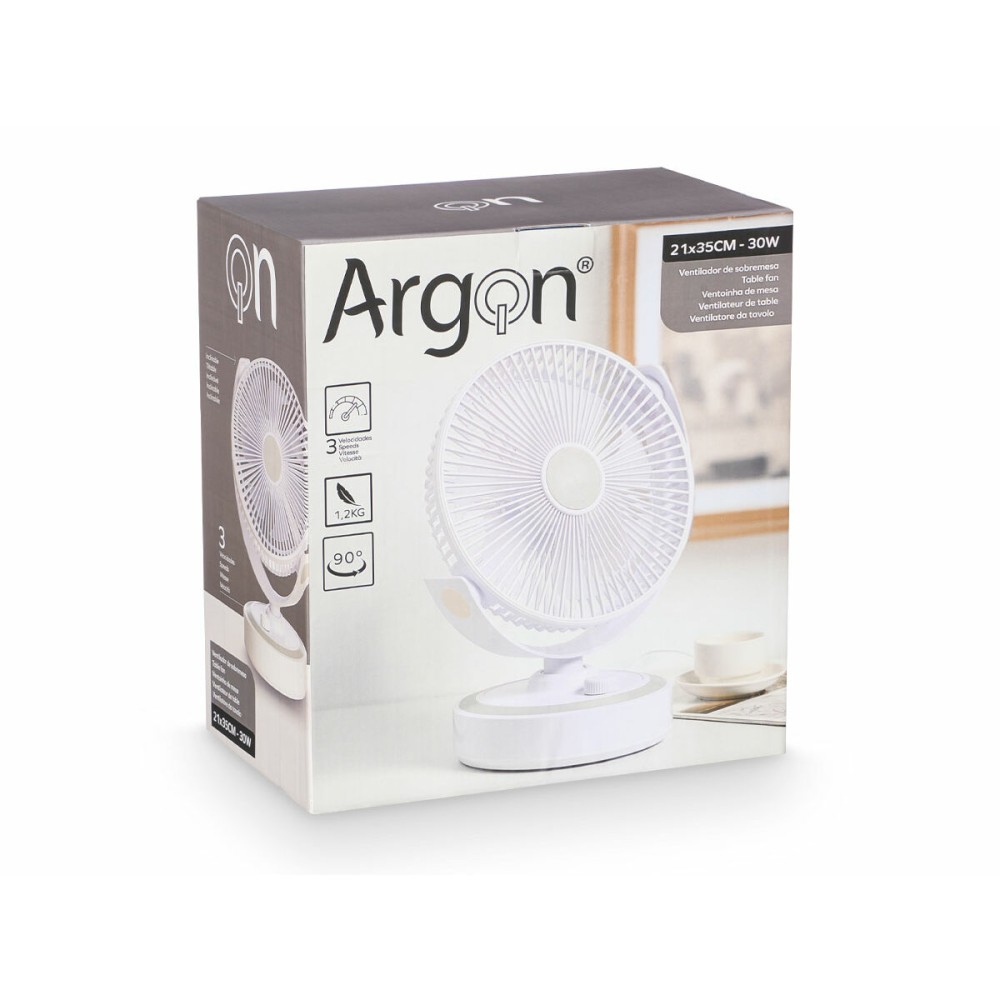 Table Fan Argon HJ-180-10 HJ-180-10 White 30 W 21 x 28 x 32,5 cm