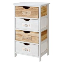 Caisson à Tiroirs Gift Decor HW6650-4D Home Blanc Marron 40 x 73,5 x 29 cm