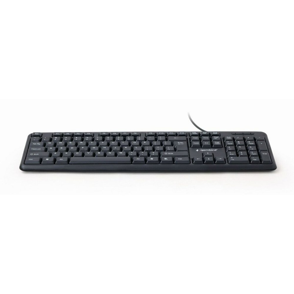 Tastatur GEMBIRD KB-U-103-RU Schwarz Schwarzweiß Englisch Russisch QWERTY