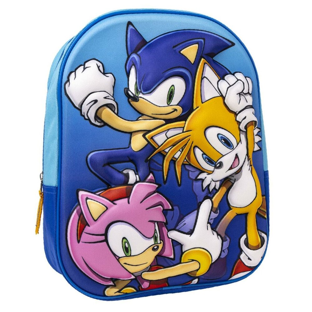 3D School Bag Sonic 25 x 31 x 9 cm Blue