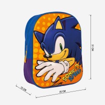 Schulrucksack 3D Sonic Orange Blau 25 x 31 x 9 cm