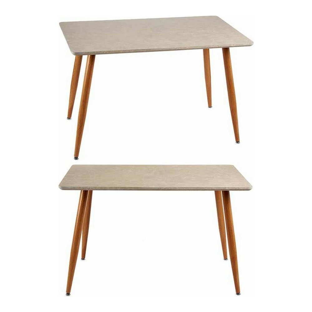 Side table Brown White Stone Metal Melamin DM (70 x 120 x 75 cm)