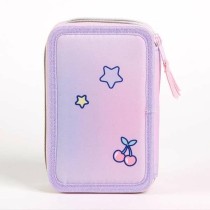 Pochette crayons Stitch Lila 12,5 x 6,5 x 19,5 cm
