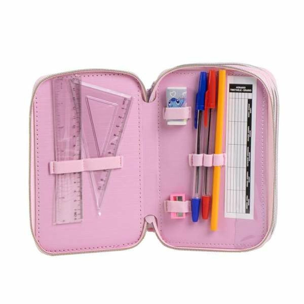 Pochette crayons Stitch Lila 12,5 x 6,5 x 19,5 cm