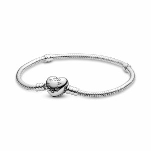 Ladies' Bracelet Pandora HEART CLASP SNAKE CHAIN BRACELET