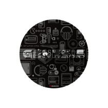 Gaming Mat Genesis Tellur 300 - Gear Ø 100 cm Multicolour Polyester Circular