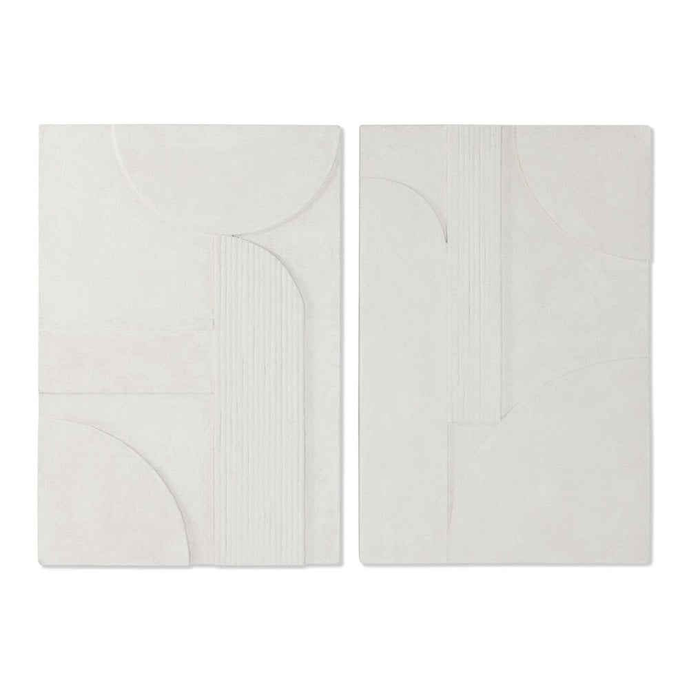 Wall Decoration Home ESPRIT White Modern 80 x 5 x 120 cm (2 Units)
