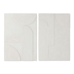 Wall Decoration Home ESPRIT White Modern 80 x 5 x 120 cm (2 Units)