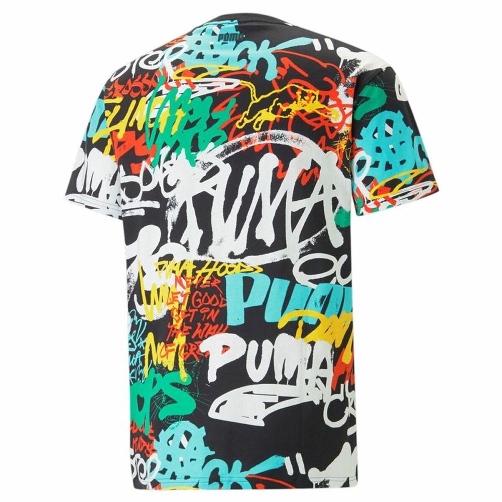 Herren Kurzarm-T-Shirt Puma Graffiti Schwarz