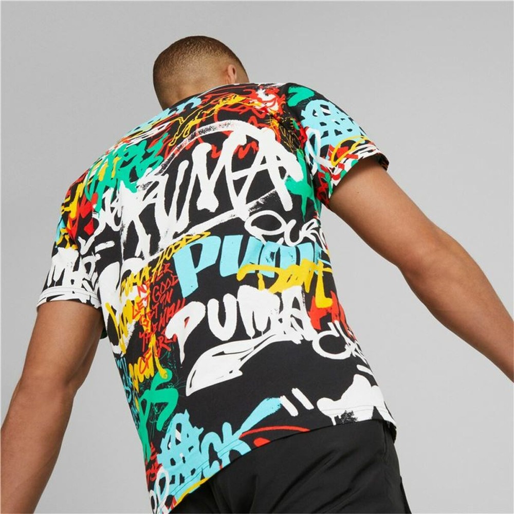 Herren Kurzarm-T-Shirt Puma Graffiti Schwarz