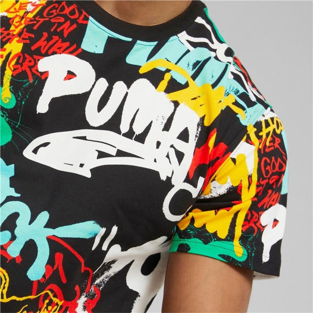 Herren Kurzarm-T-Shirt Puma Graffiti Schwarz