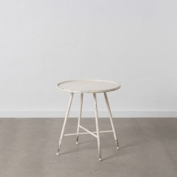 Beistelltisch Creme Eisen 56 x 56 x 60 cm