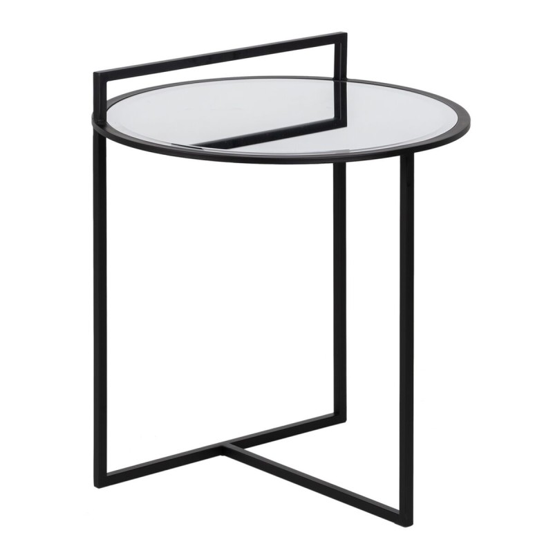 Petite Table d'Appoint Noir Fer Miroir 59 x 59 x 67,5 cm