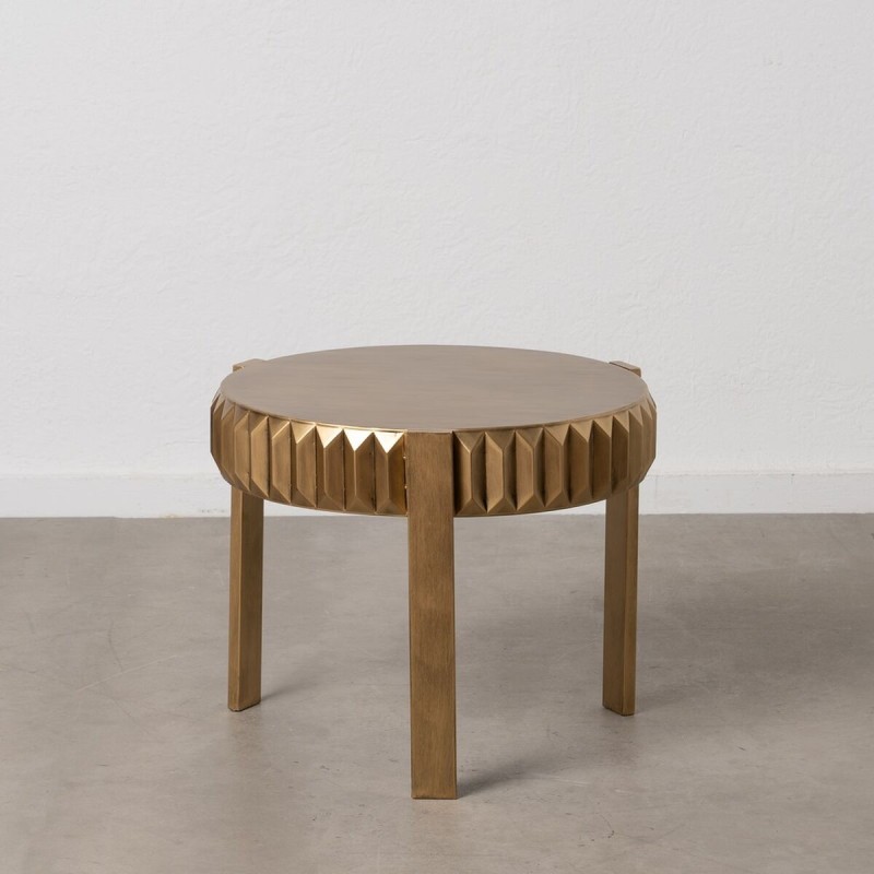 Petite Table d'Appoint Doré Fer 64 x 64 x 50 cm