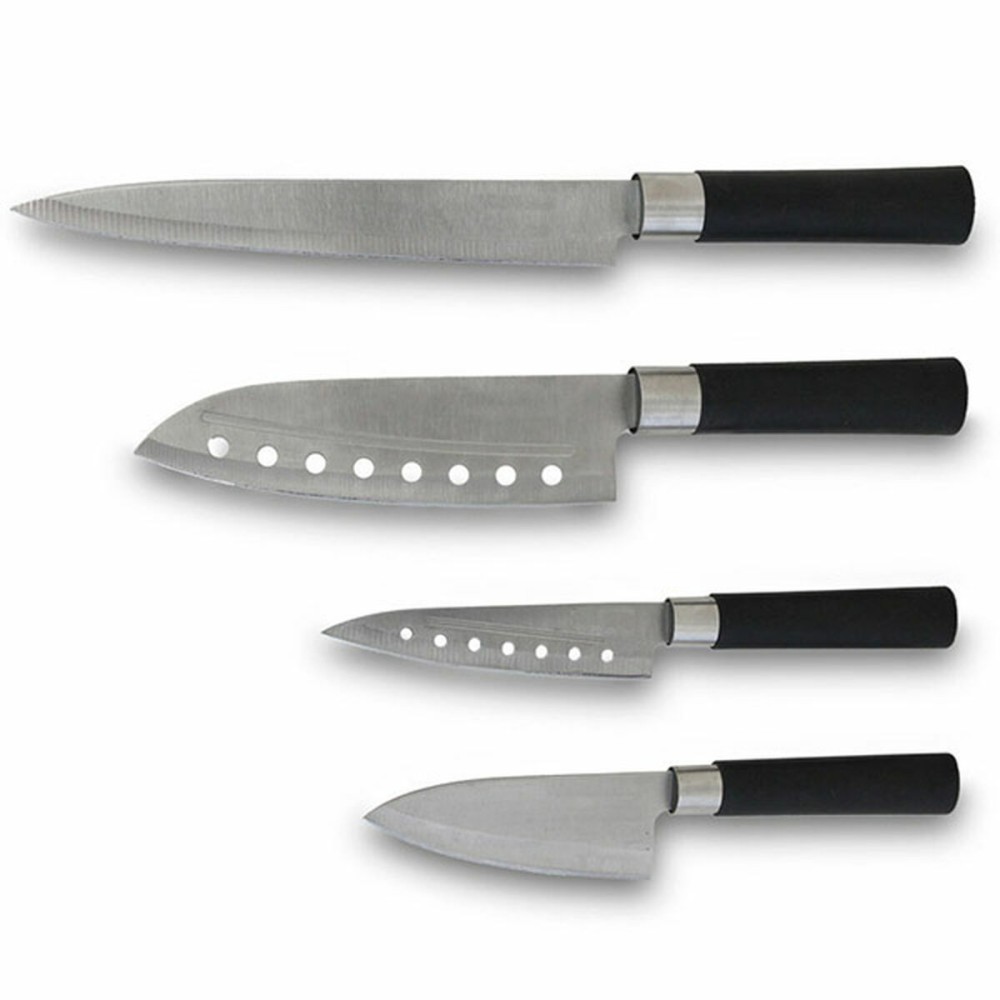 Messerset Cecotec Santoku Schwarz Edelstahl Carbonfaser (4 pcs)