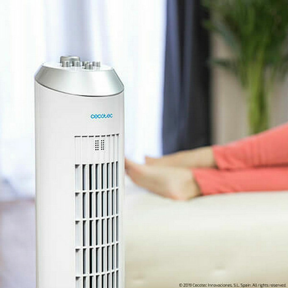 Tower Fan Cecotec ForceSilence 8090 Skyline 60W White