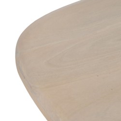 Table Basse Blanc Bois de manguier 67 x 50 x 38 cm